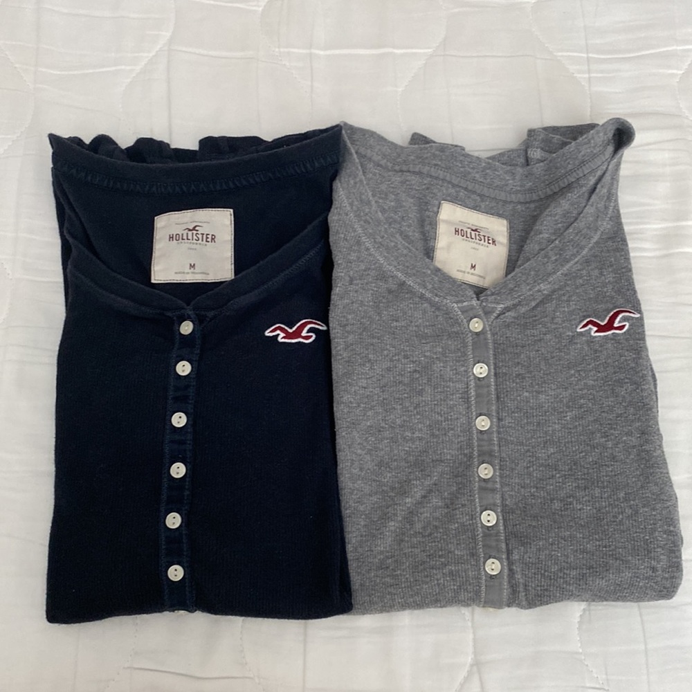 Two Hollister 3/4 Sleeve Shirts